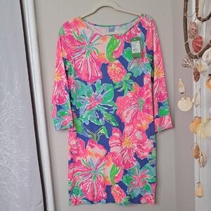 NWT Lilly Pulitzer Pink and Green Cotton Dress